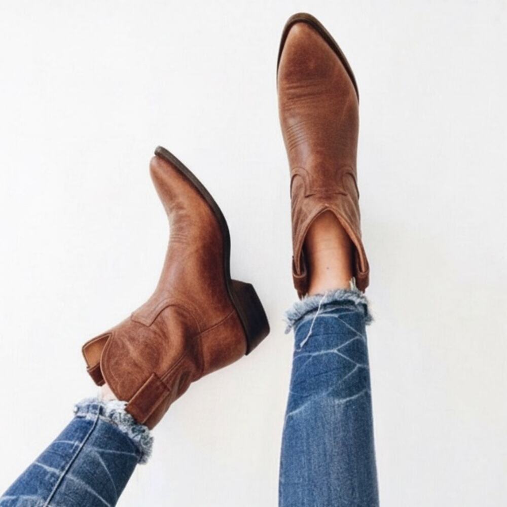 FRYE Billy short stitching boots pull on size 7.5